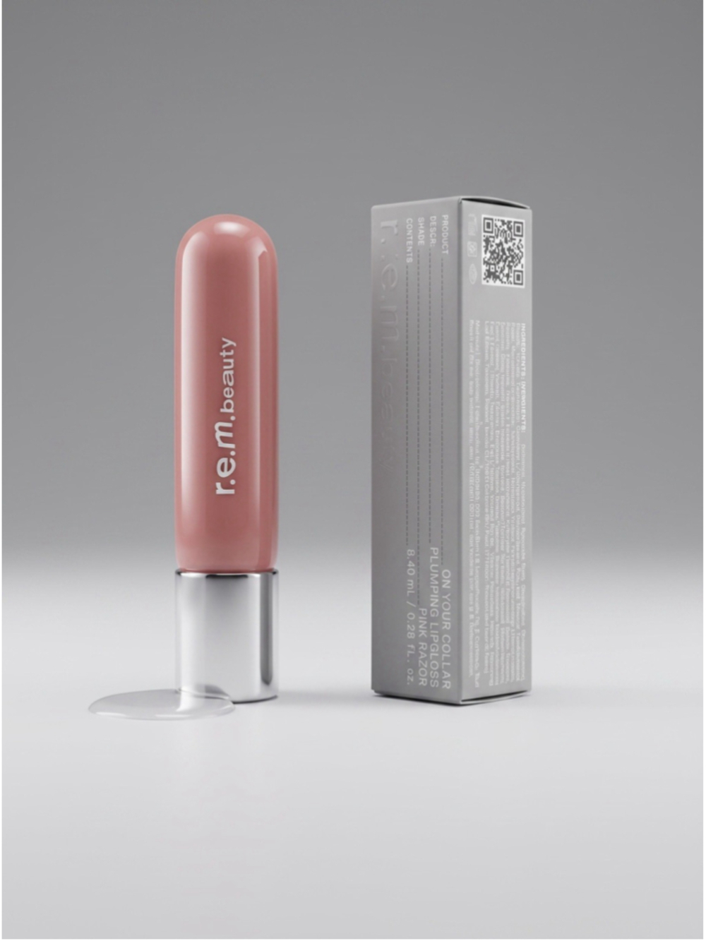 r.e.m. beauty On Your Collar Plumping Lip Gloss Pink Razor 0.28 oz New In Box